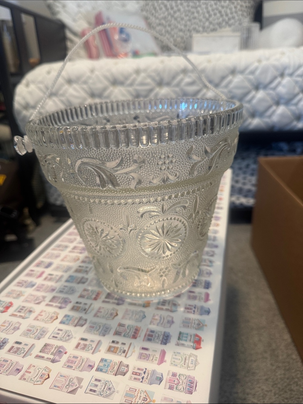 Vintage Brockford Glass Ice Bucket